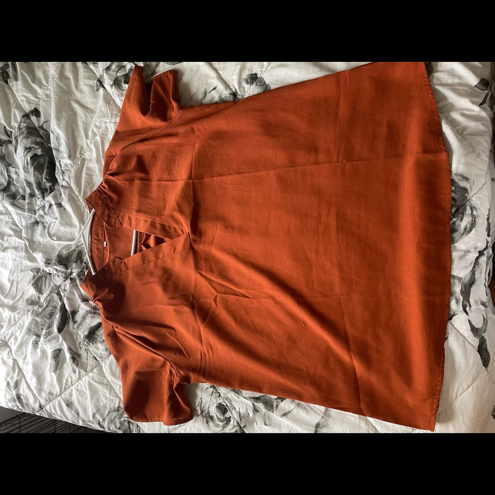 Burnt orange blouse